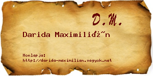 Darida Maximilián névjegykártya